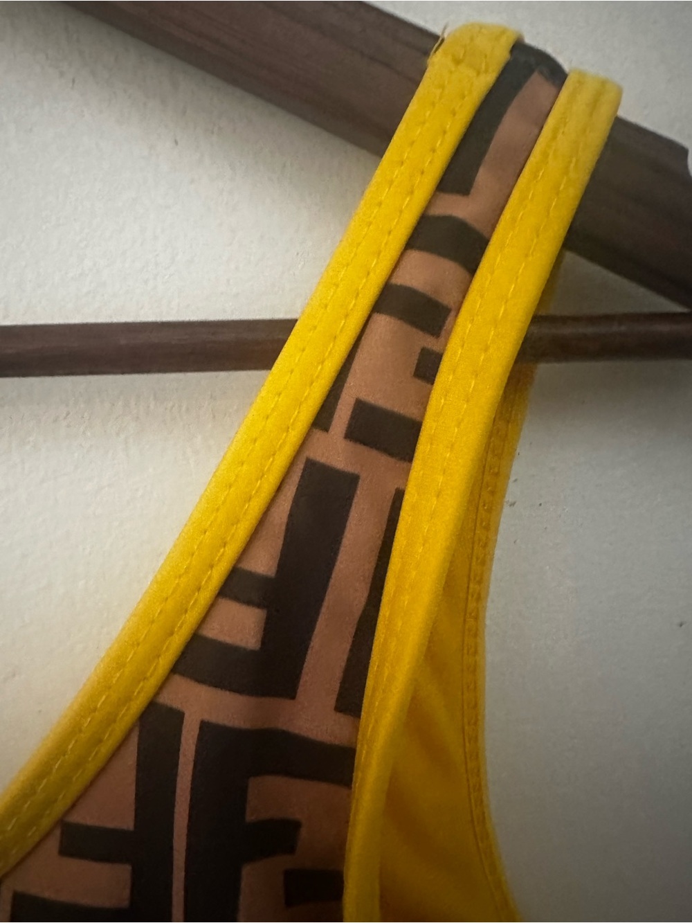 FF STYLE Follow Brown & Yellow Logo One-Piece Swimsuit - Picture 6 of 6